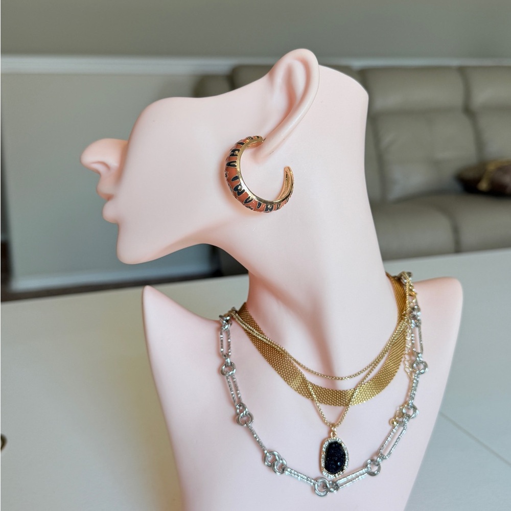 Gold-Tone Textured Hoop Earrings - Women Jewelry